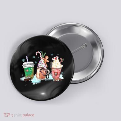 Christmas Coffee Nurse Button