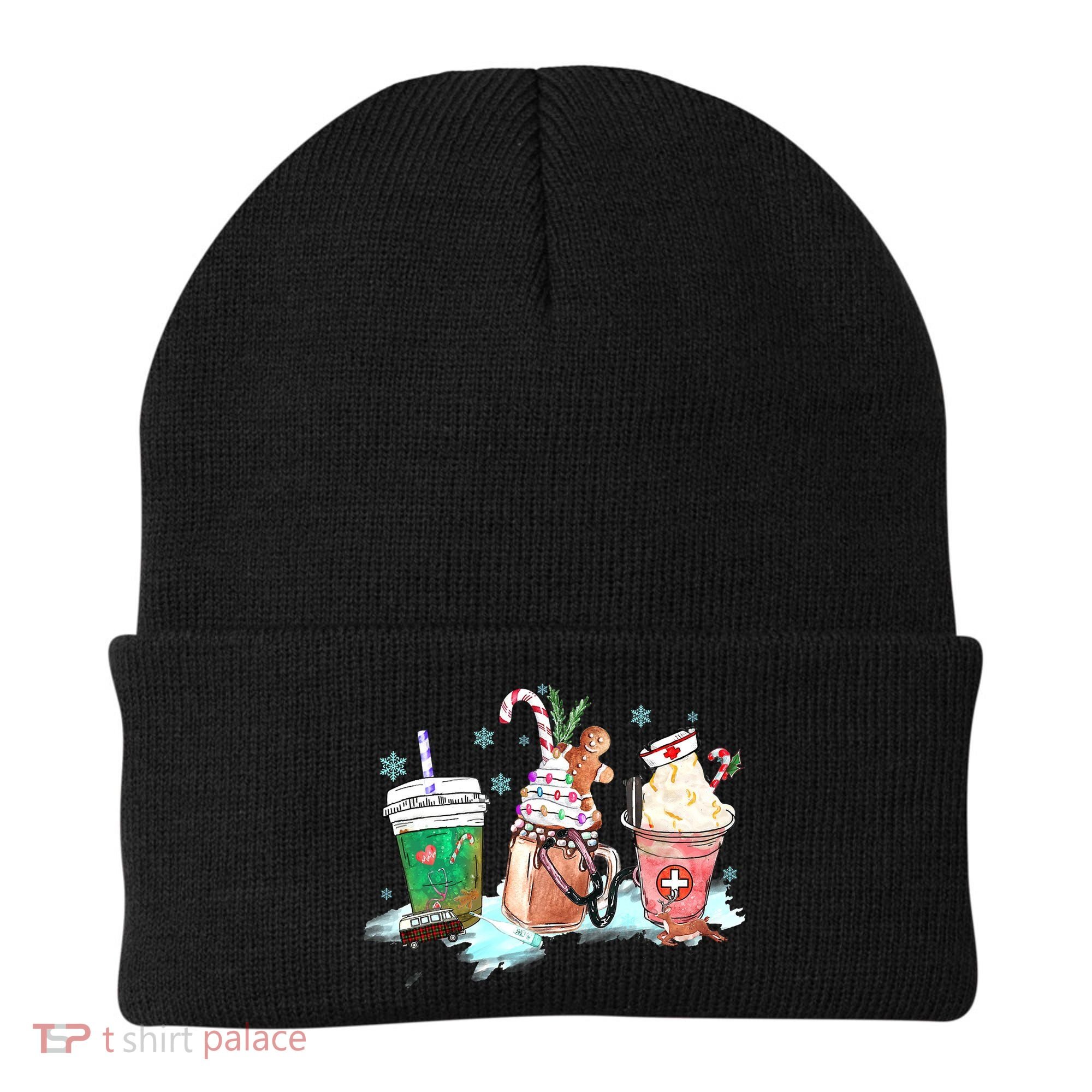 Christmas Coffee Nurse Beanie
