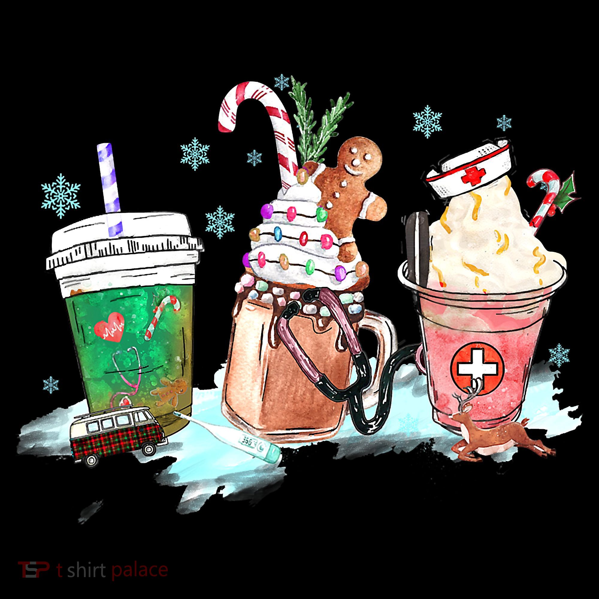 Christmas Coffee Nurse Women's Hoodie