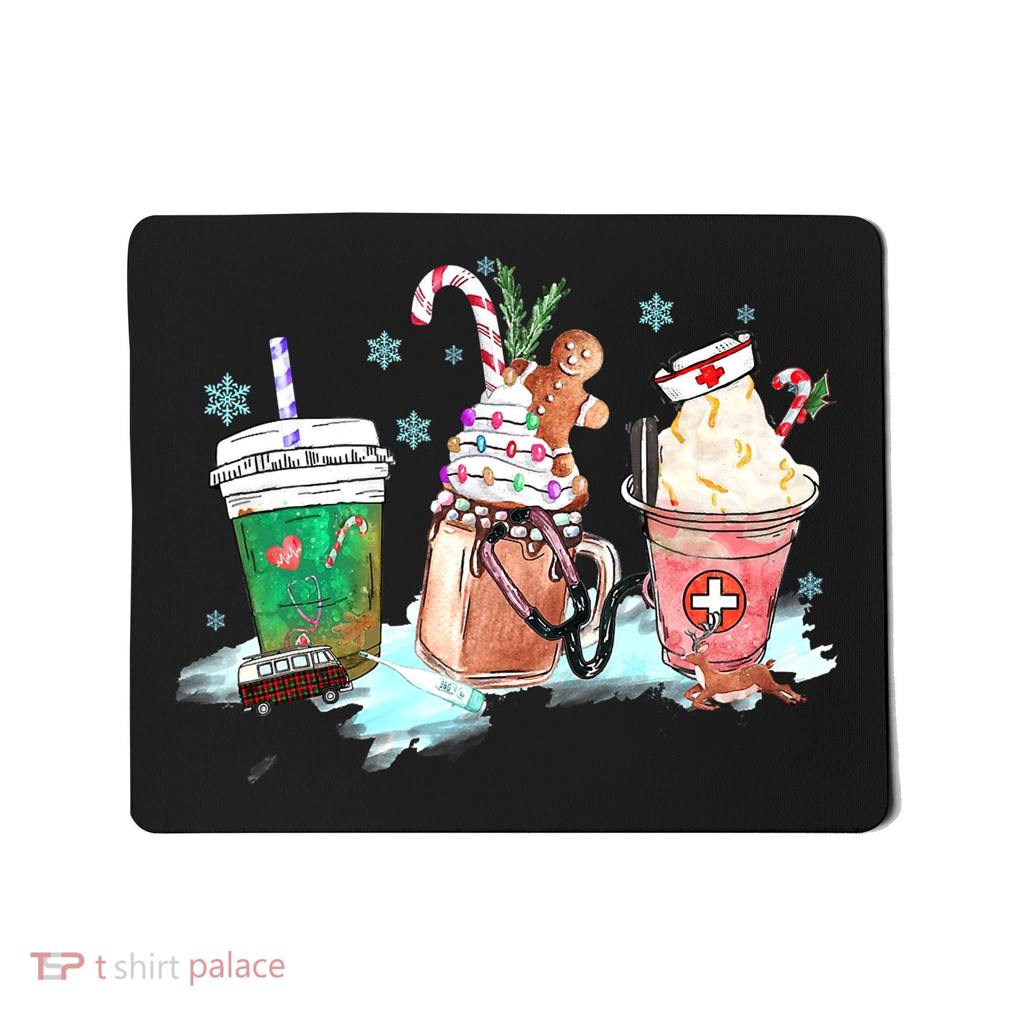 Christmas Coffee Nurse Mousepad
