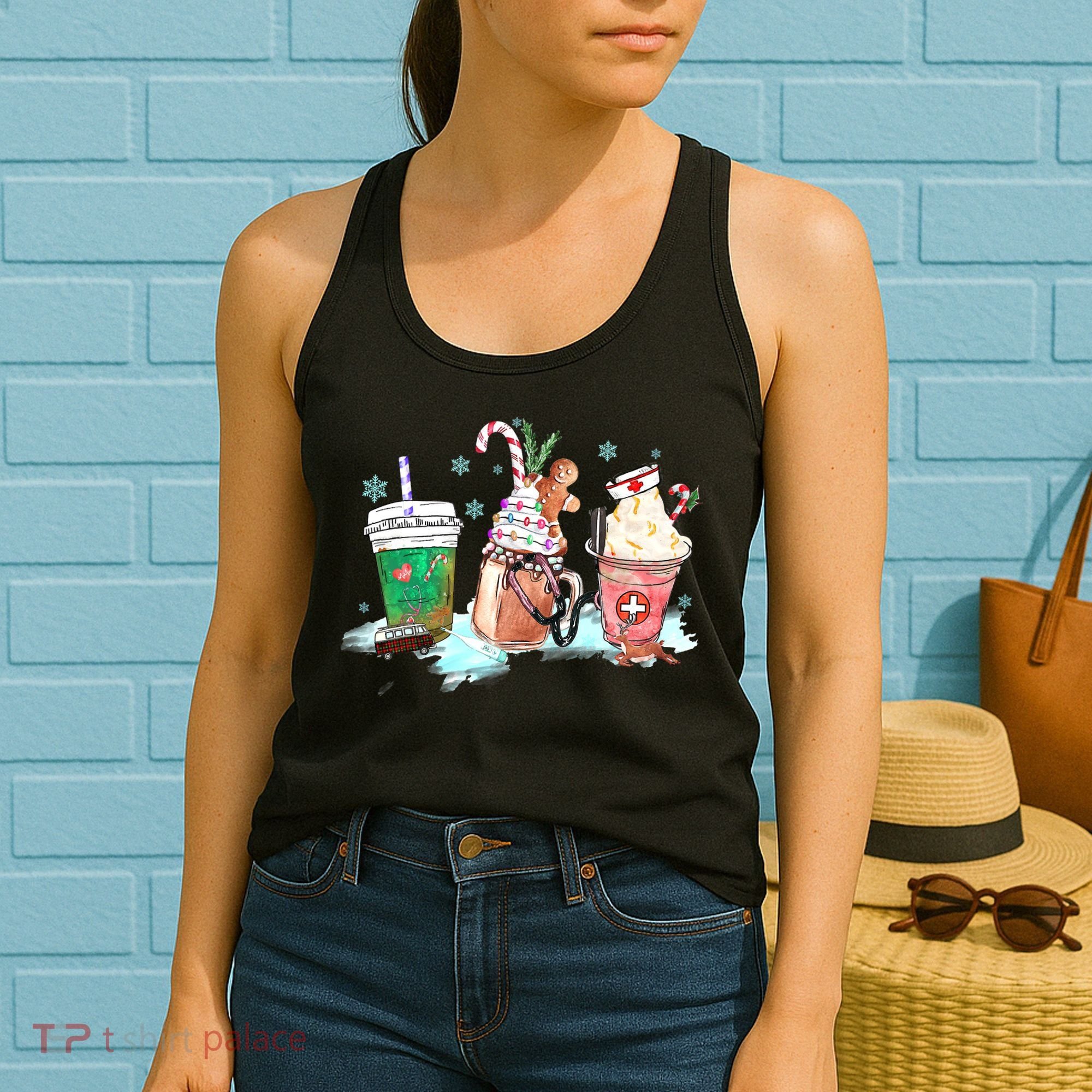Christmas Coffee Nurse Women's Tank Top