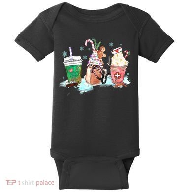 Christmas Coffee Nurse Baby Bodysuit