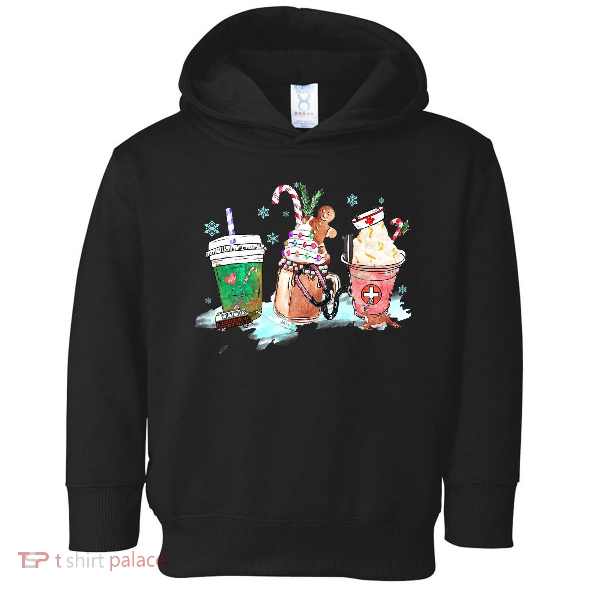Christmas Coffee Nurse Toddler Hoodie