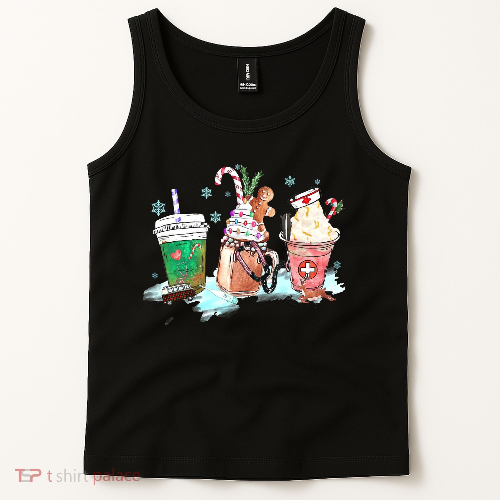 Christmas Coffee Nurse Tank Top