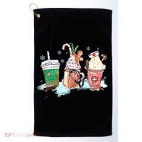 Christmas Coffee Nurse Golf Towel thumb 0