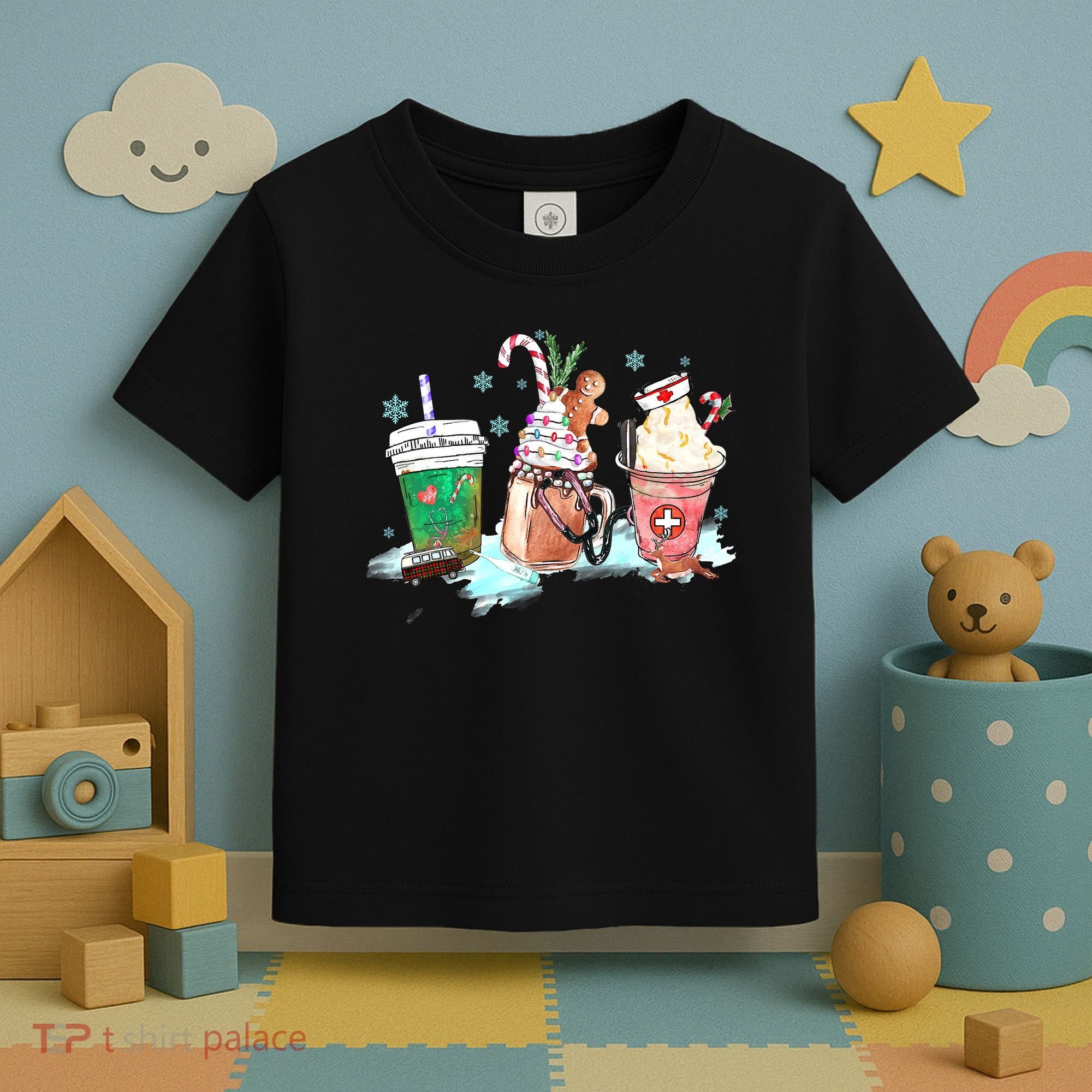Christmas Coffee Nurse Toddler T-Shirt