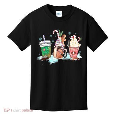 Christmas Coffee Nurse Kids T-Shirt