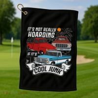 Classic Car Old Truck Automobile Antique Vehicle Hoarding Golf Towel thumb 1