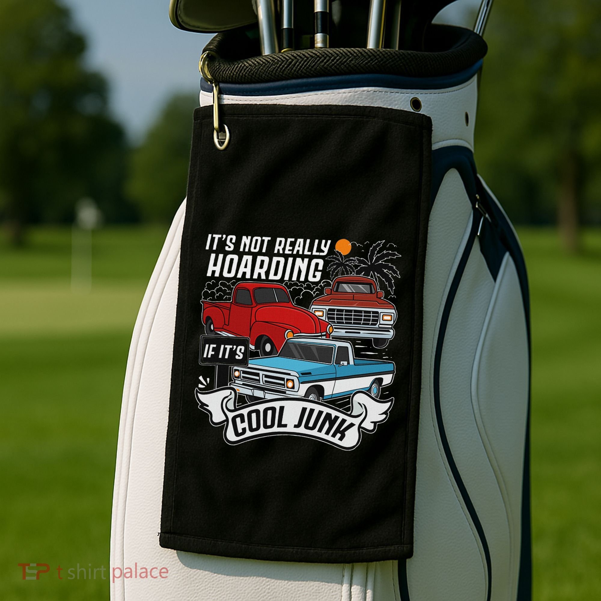 Classic Car Old Truck Automobile Antique Vehicle Hoarding Golf Towel