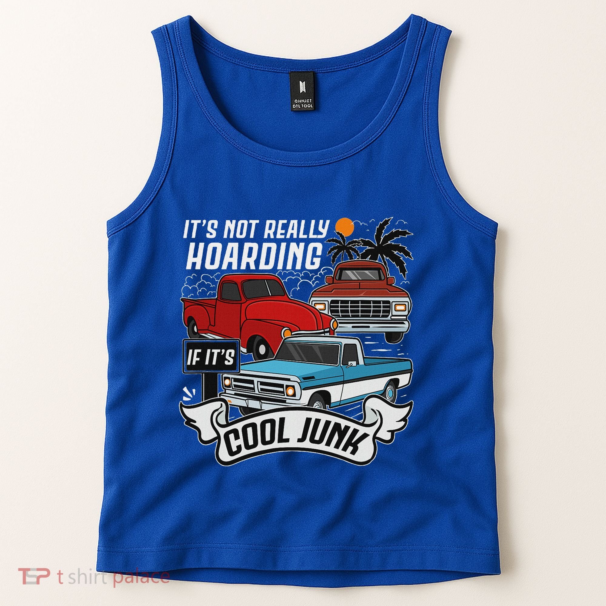 Classic Car Old Truck Automobile Antique Vehicle Hoarding Tank Top