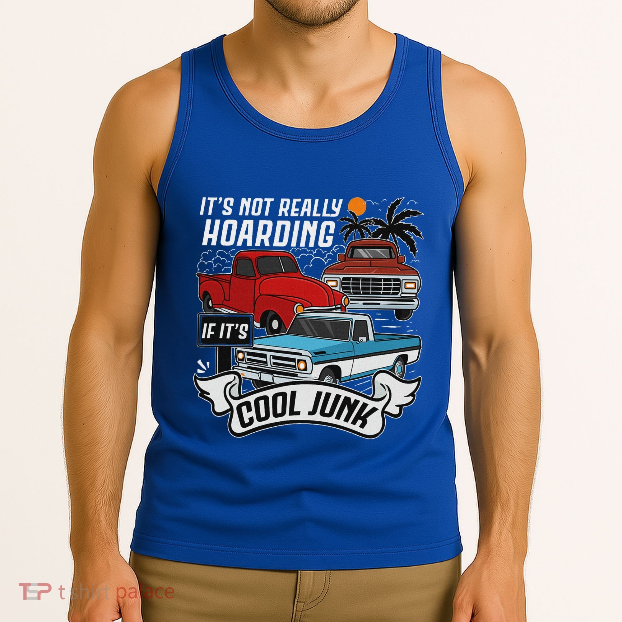 Classic Car Old Truck Automobile Antique Vehicle Hoarding Tank Top