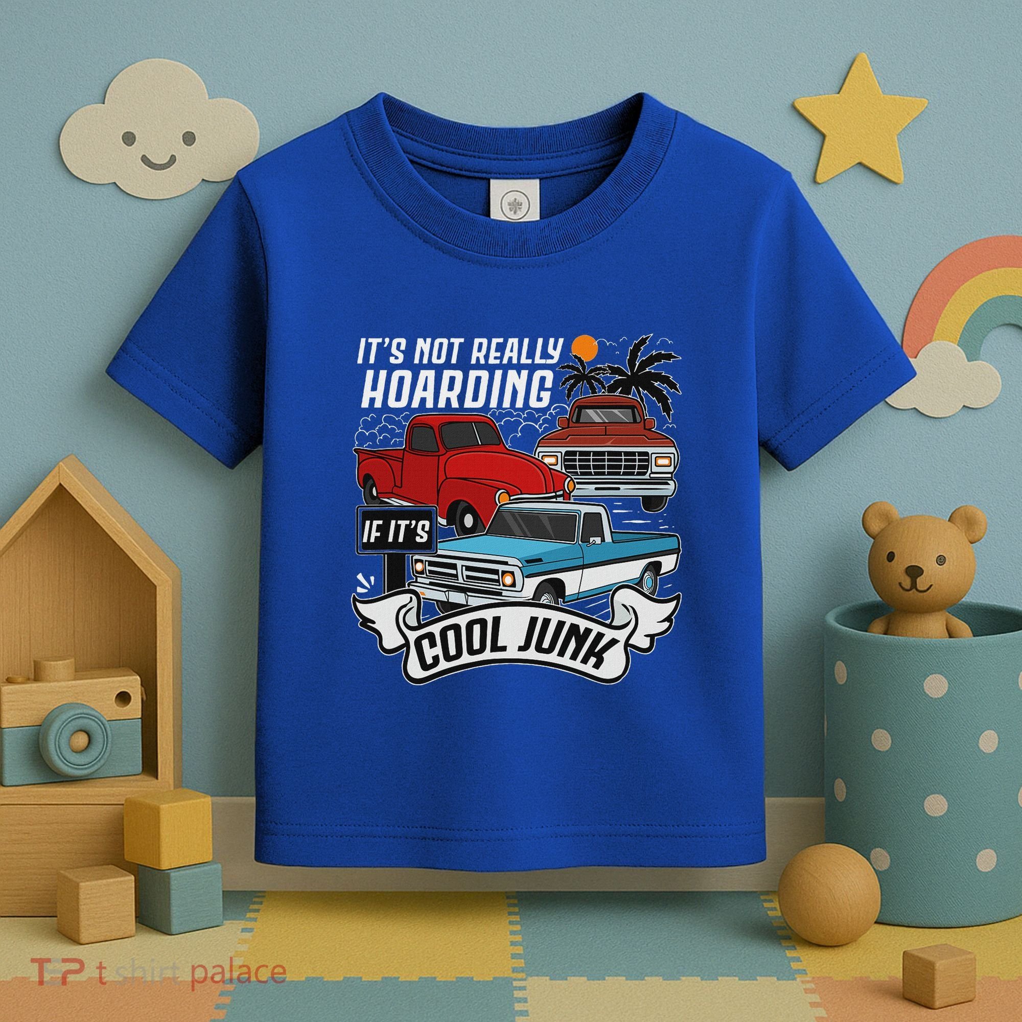 Classic Car Old Truck Automobile Antique Vehicle Hoarding Toddler T-Shirt