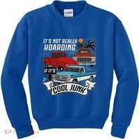 Classic Car Old Truck Automobile Antique Vehicle Hoarding Kids Sweatshirt thumb 0