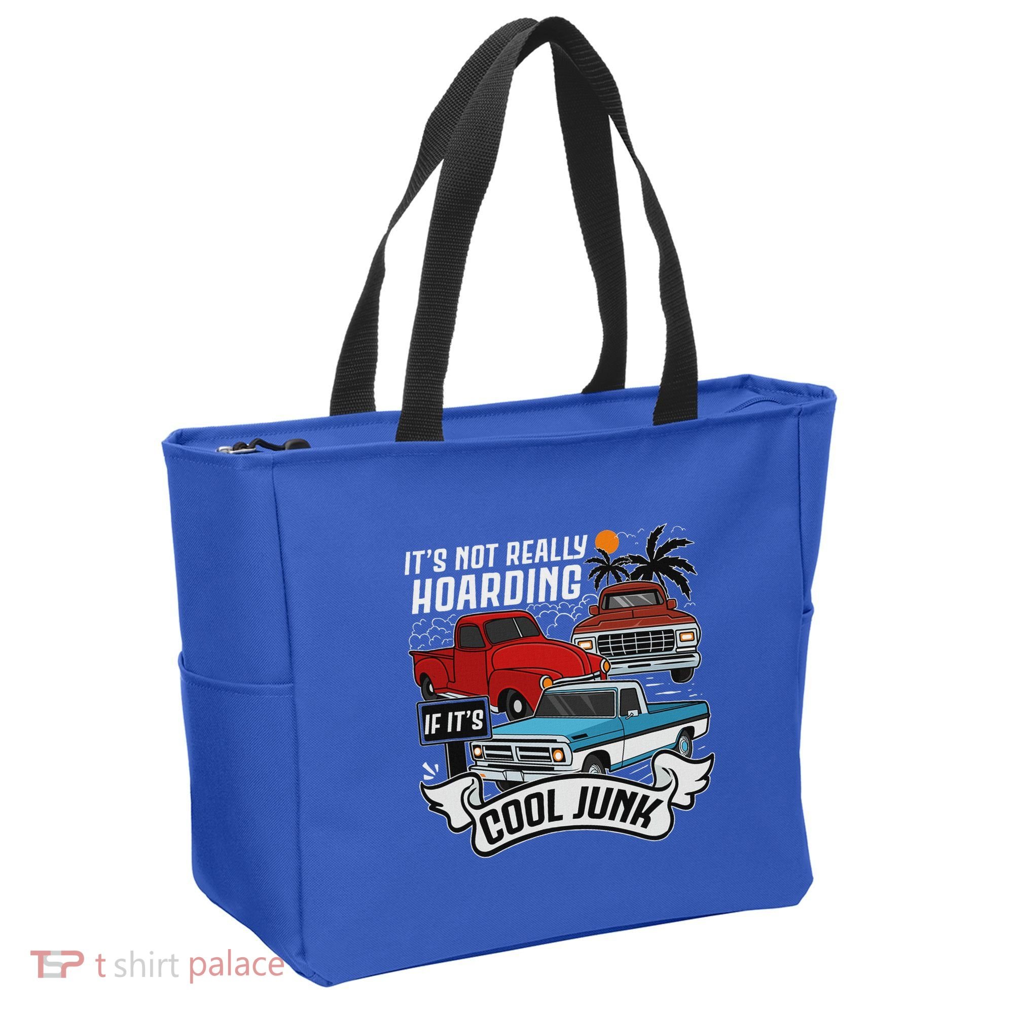 Classic Car Old Truck Automobile Antique Vehicle Hoarding Tote Bag