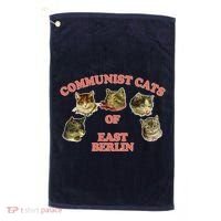 Communist Cats Of East Berlin Golf Towel thumb 0