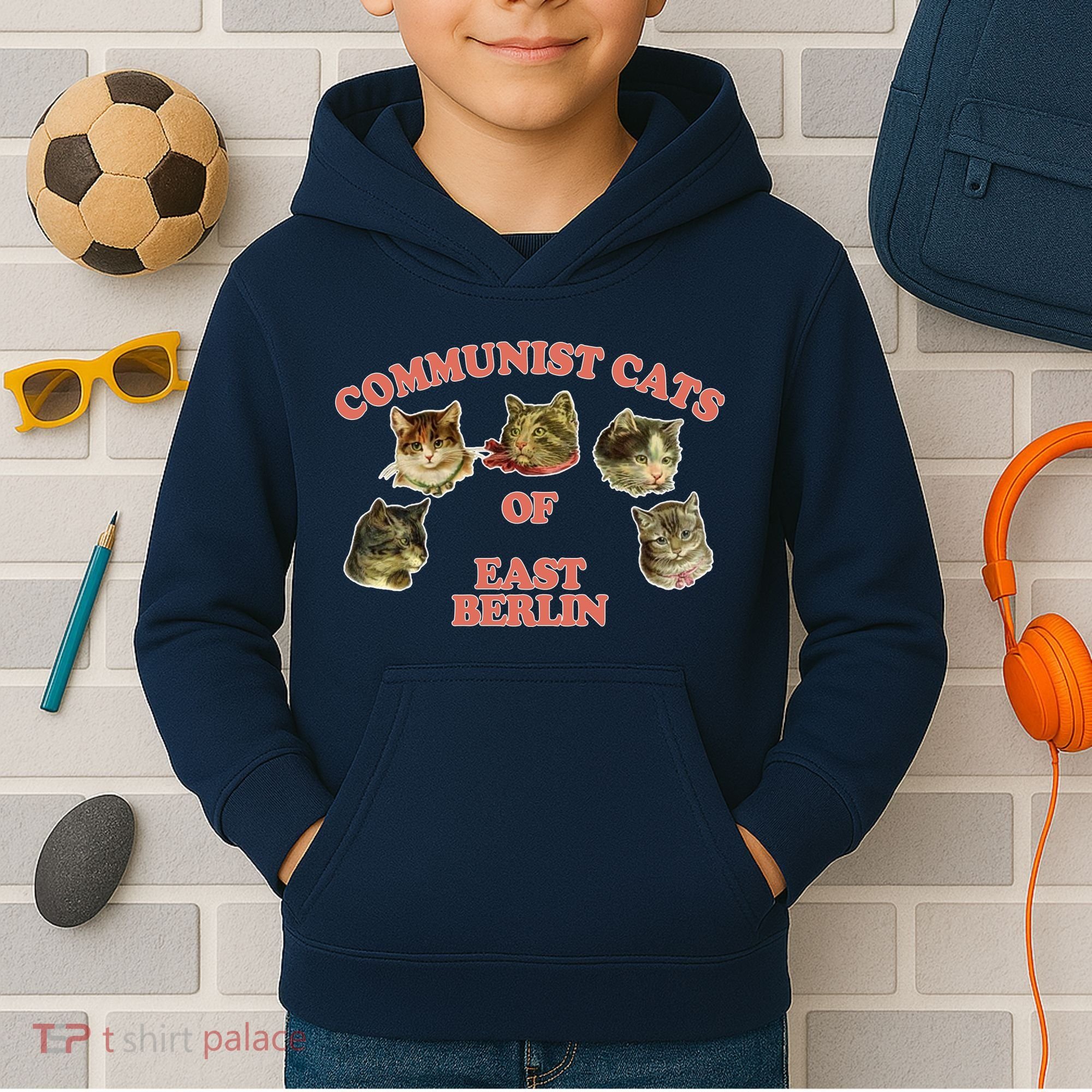 Communist Cats Of East Berlin Kids Hoodie