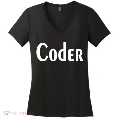 Coder Women's V-Neck T-Shirt