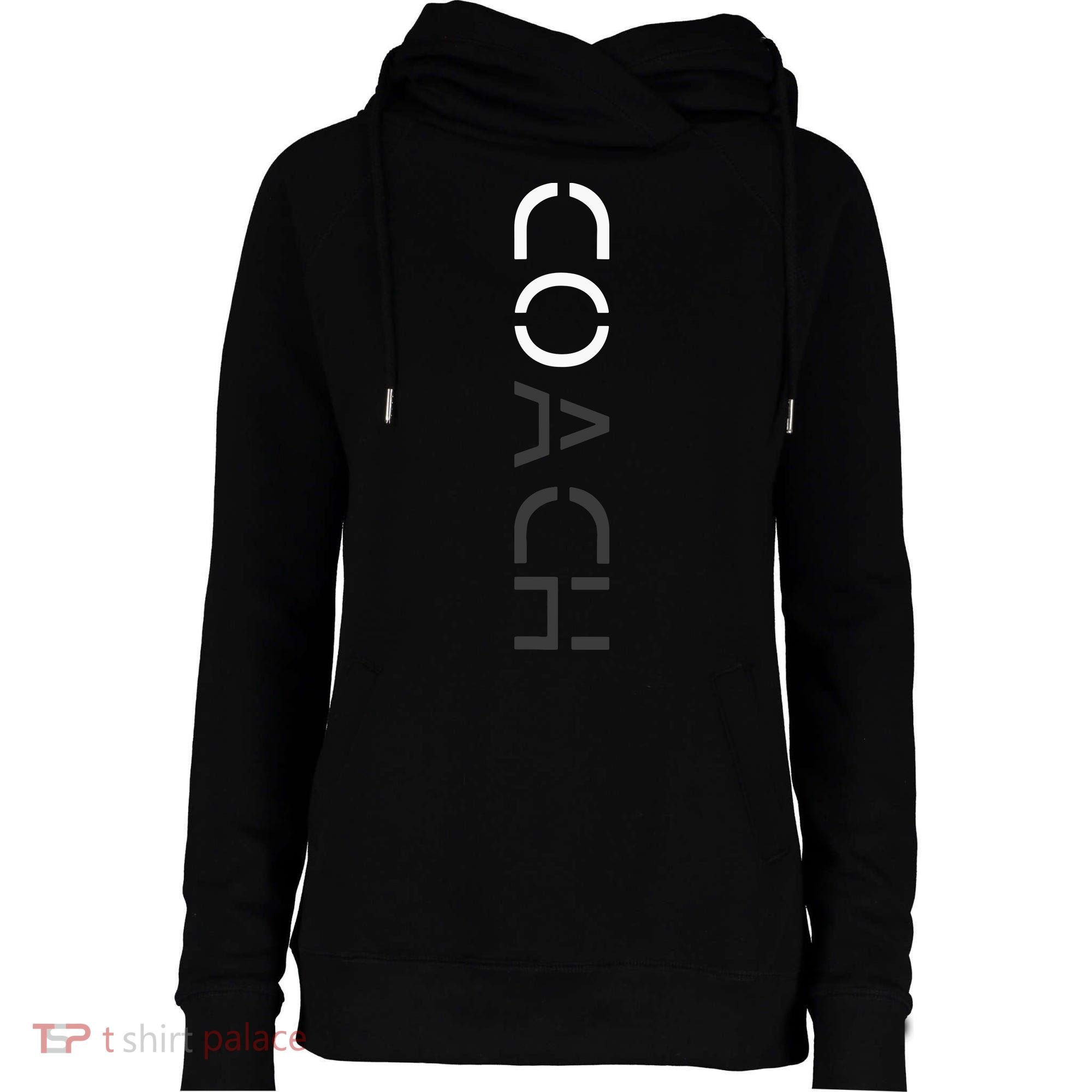 Coach Womens Funnel Neck Pullover Hood