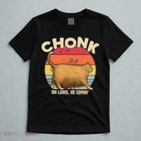 Chonk Cat Oh Lawd He Comin Funny Cat Meme Vintage Style T-Shirt thumb 5