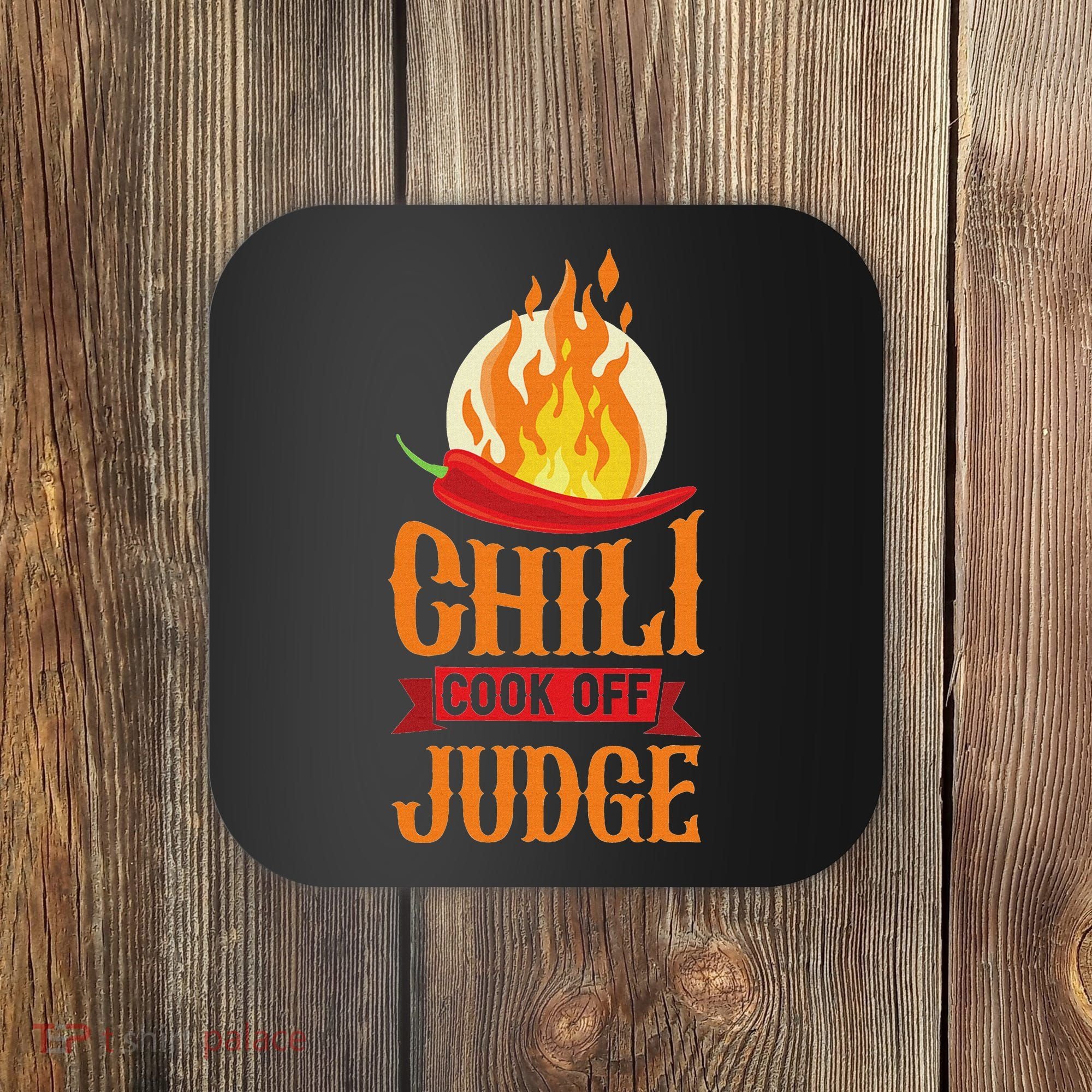 Chili Cook Off Judge Red Chili Coaster