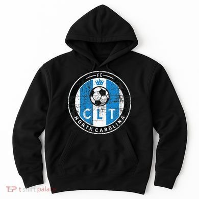 Charlotte CLT Original Design Jersey DISTRESSED  Hoodie