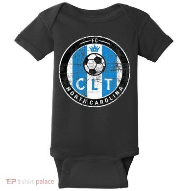 Charlotte CLT Original Design Jersey DISTRESSED  Baby Bodysuit