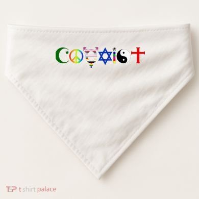 Coexist USA-Made Doggie Bandana