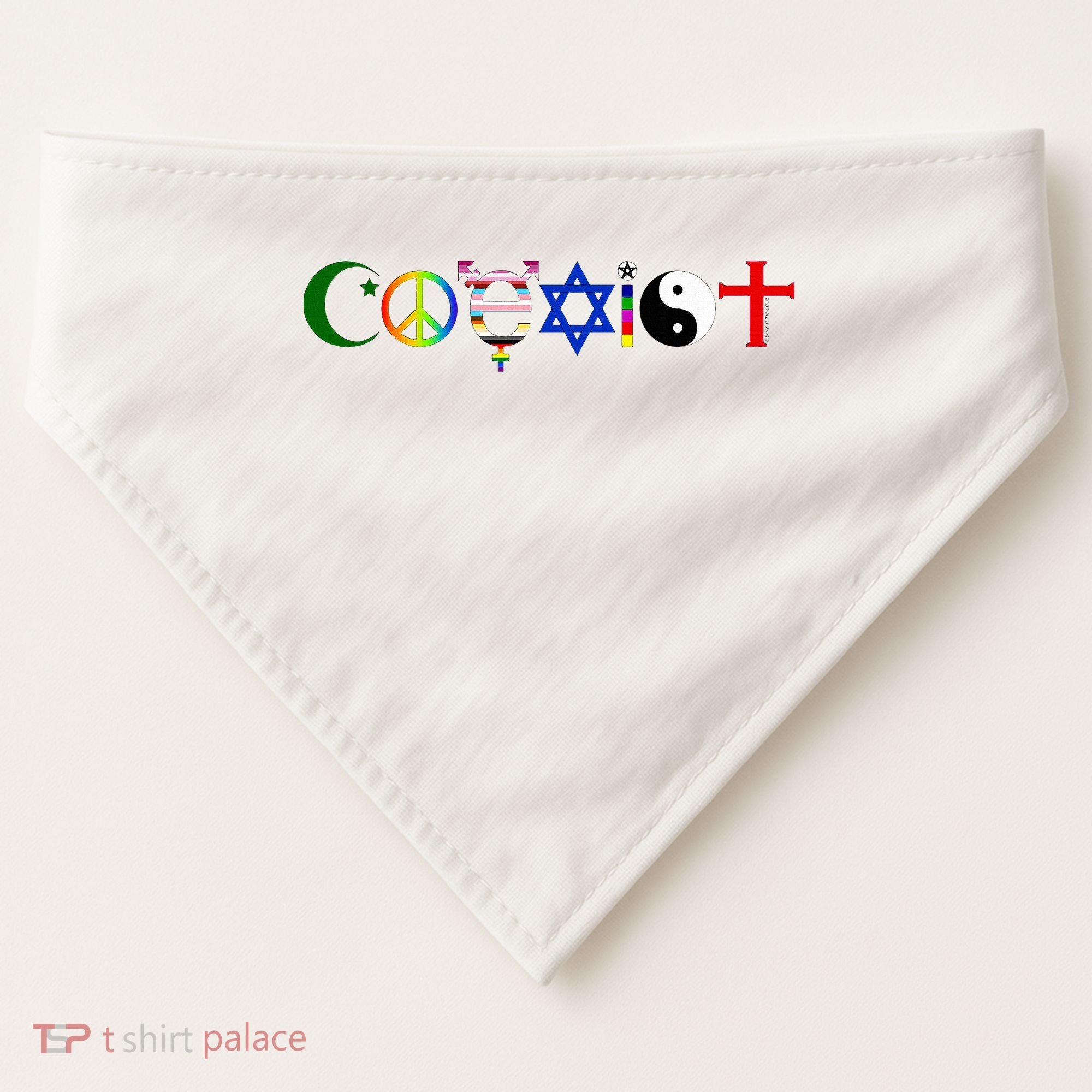 Coexist USA-Made Doggie Bandana