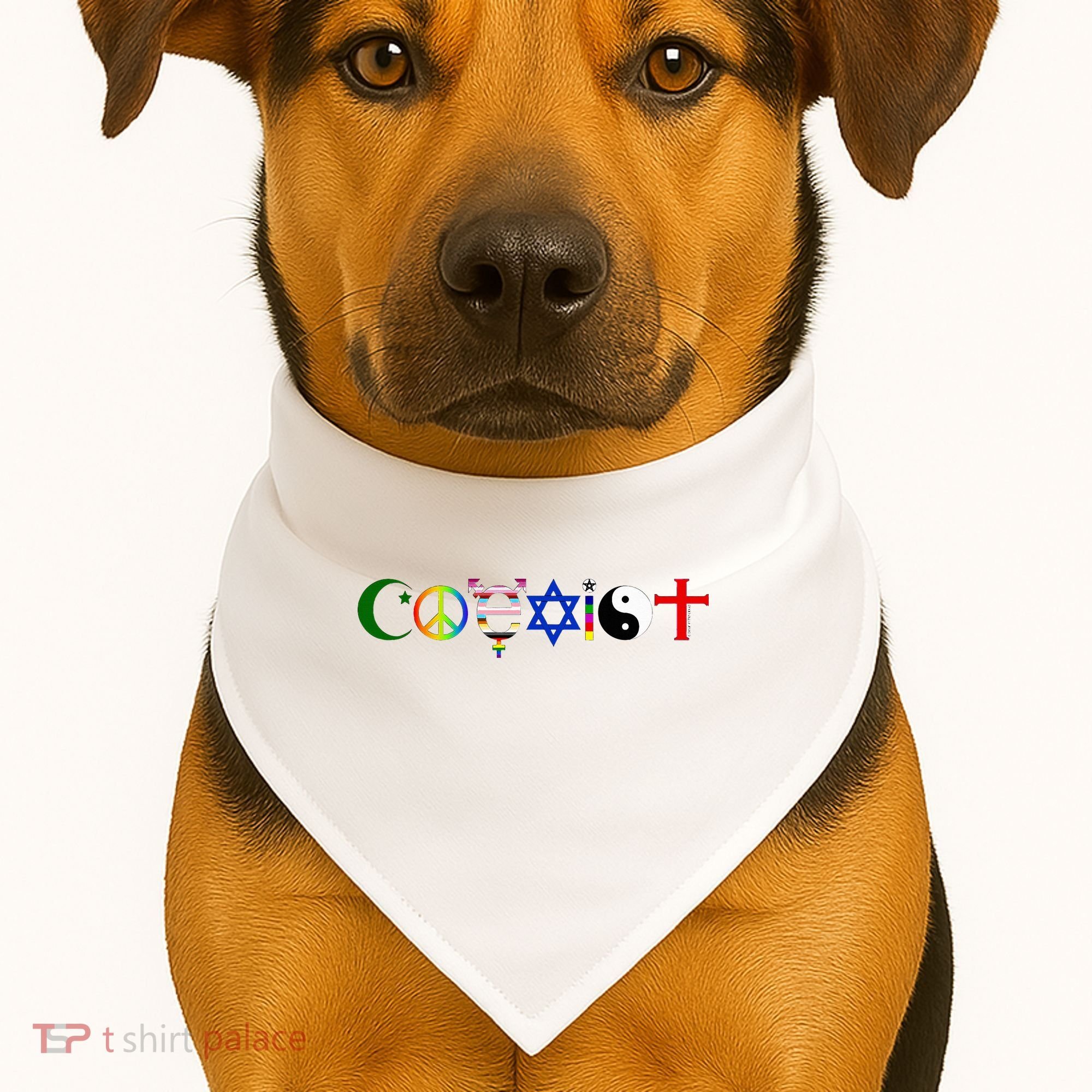 Coexist USA-Made Doggie Bandana