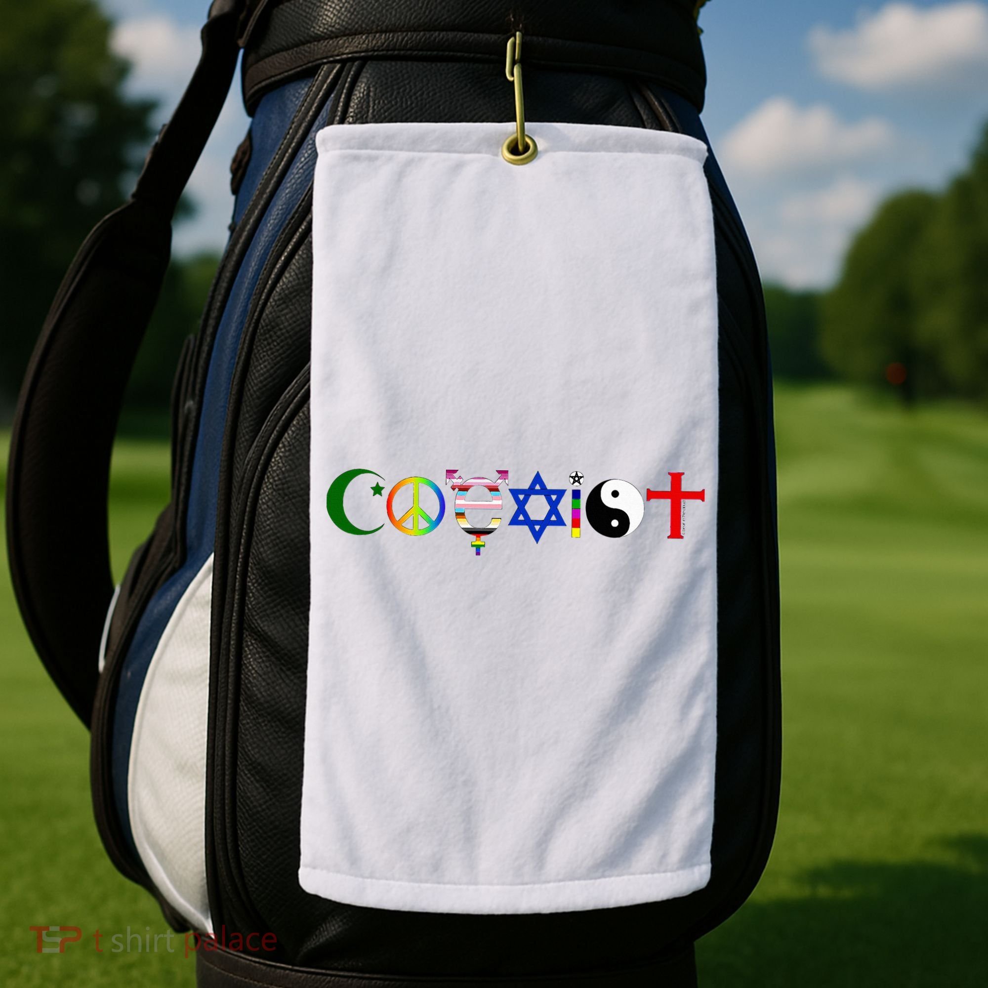 Coexist Golf Towel