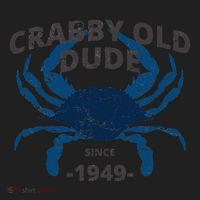 Cute Crabby Old Dude Since 1949 70th Birthday Crab Fishing Beanie thumb 2