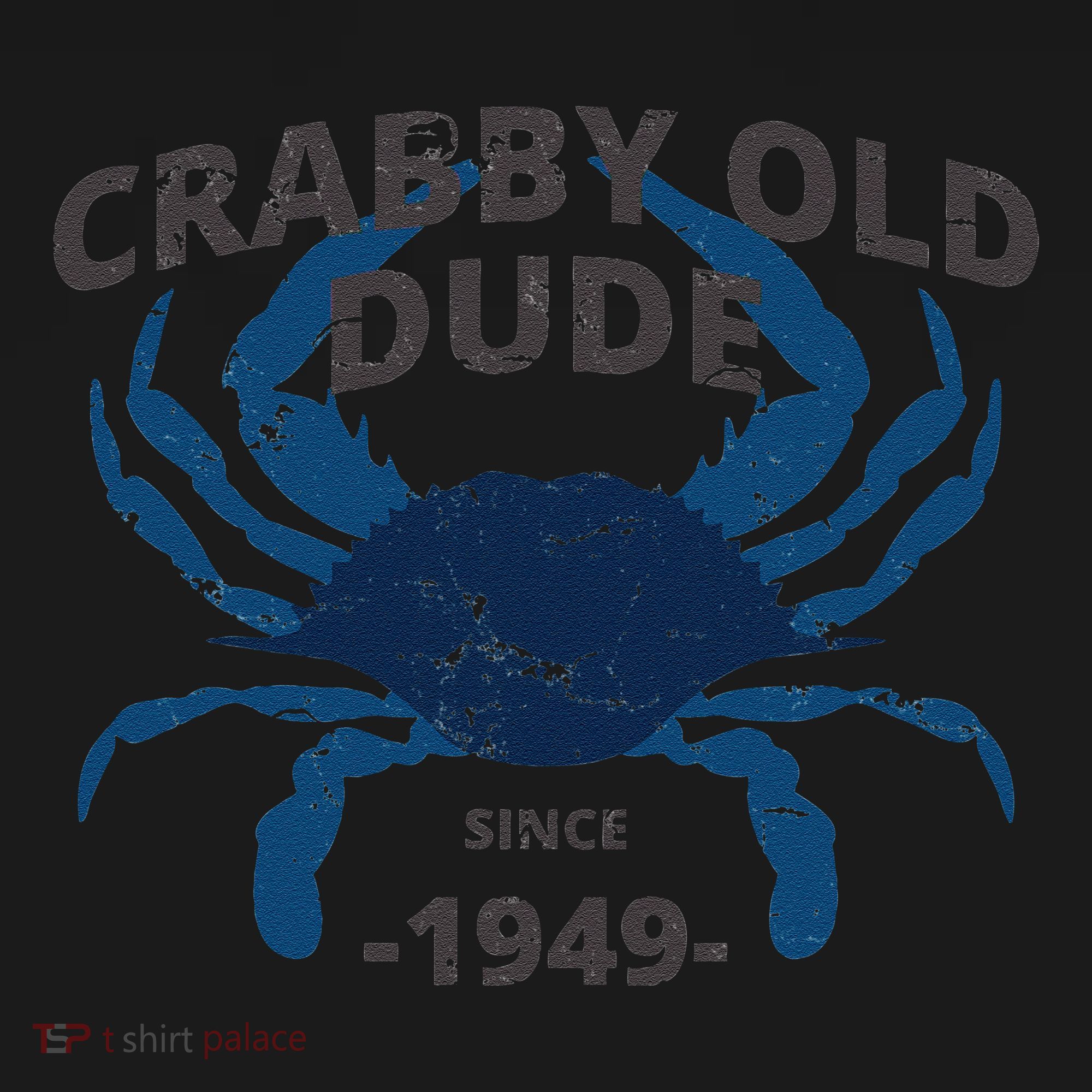 Cute Crabby Old Dude Since 1949 70th Birthday Crab Fishing Coaster