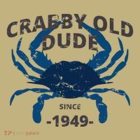 Cute Crabby Old Dude Since 1949 70th Birthday Crab Fishing Long Sleeve Shirt thumb 2