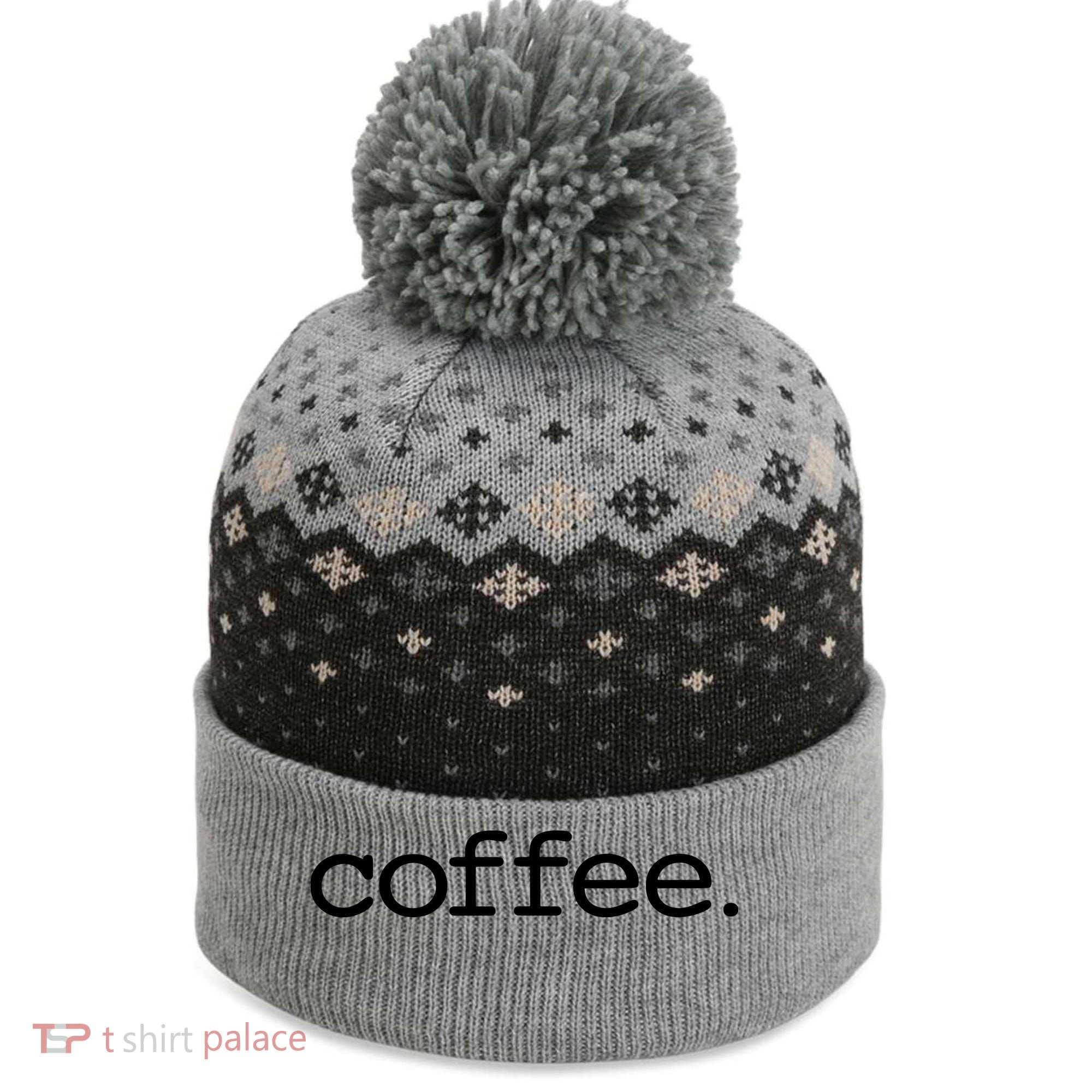 Coffee The Baniff Cuffed Pom Beanie