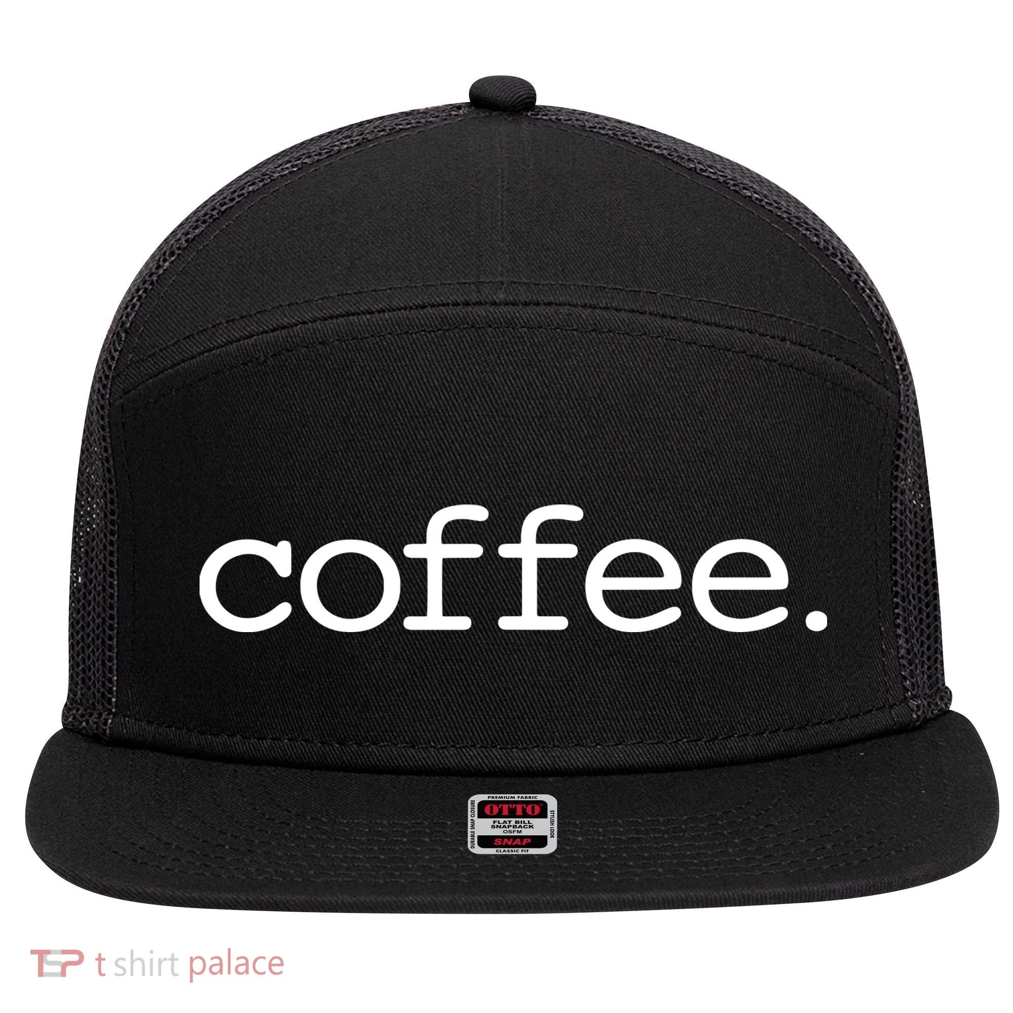 Coffee 7 Panel Mesh Trucker Snapback Hat
