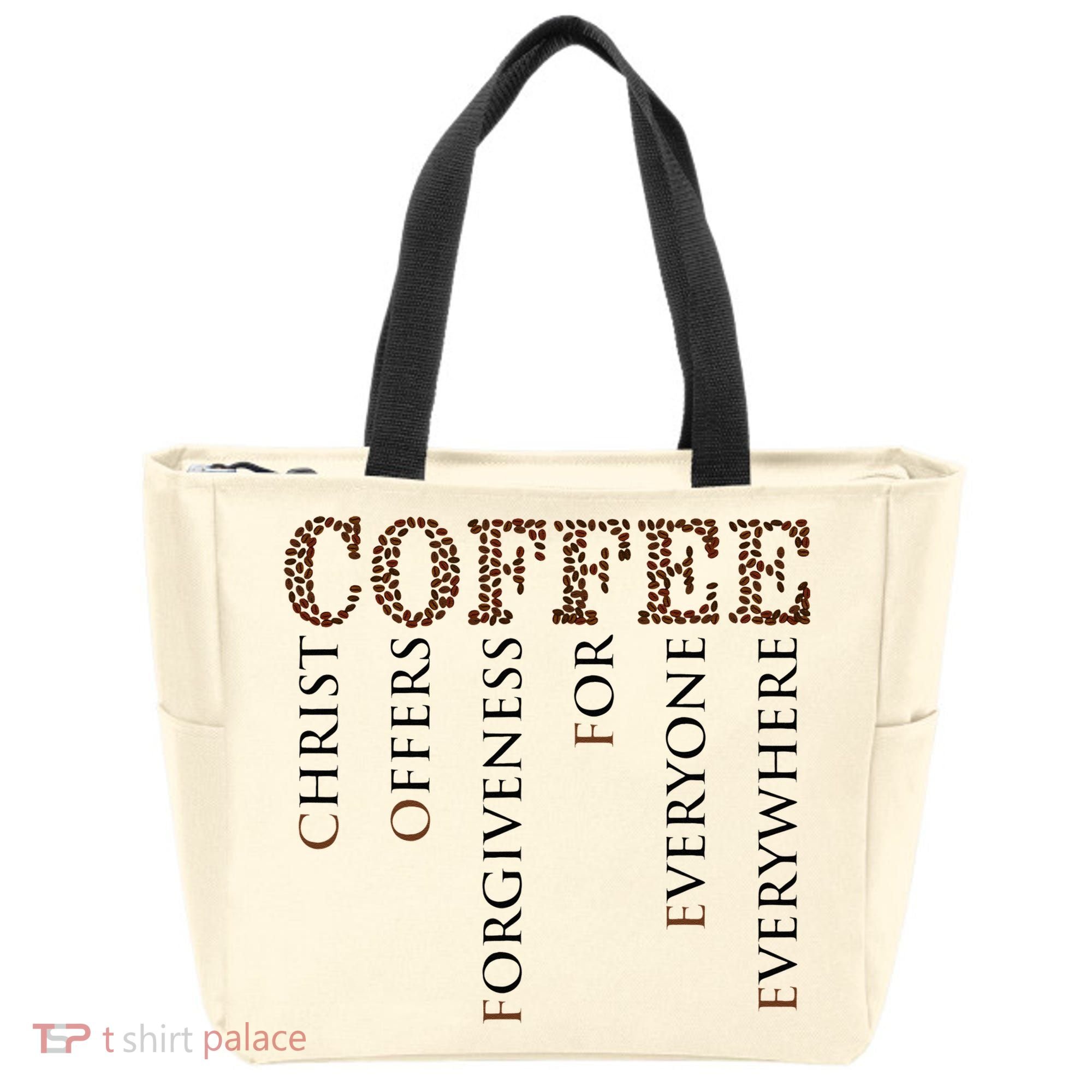 Coffee Christ Offers Forgiveness For Everyone Everywhere Tote Bag