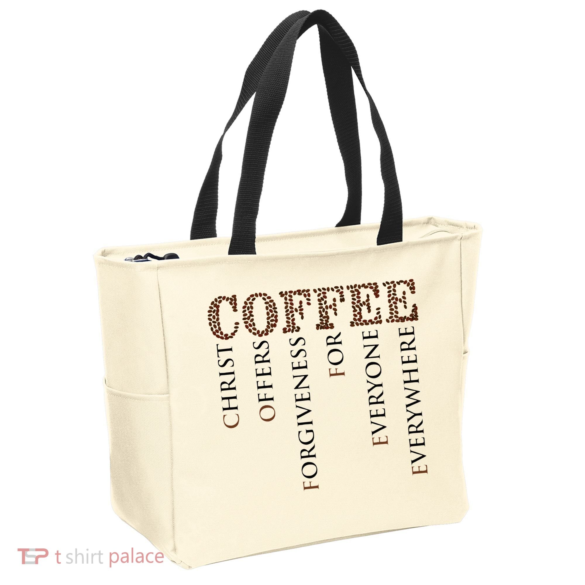 Coffee Christ Offers Forgiveness For Everyone Everywhere Tote Bag