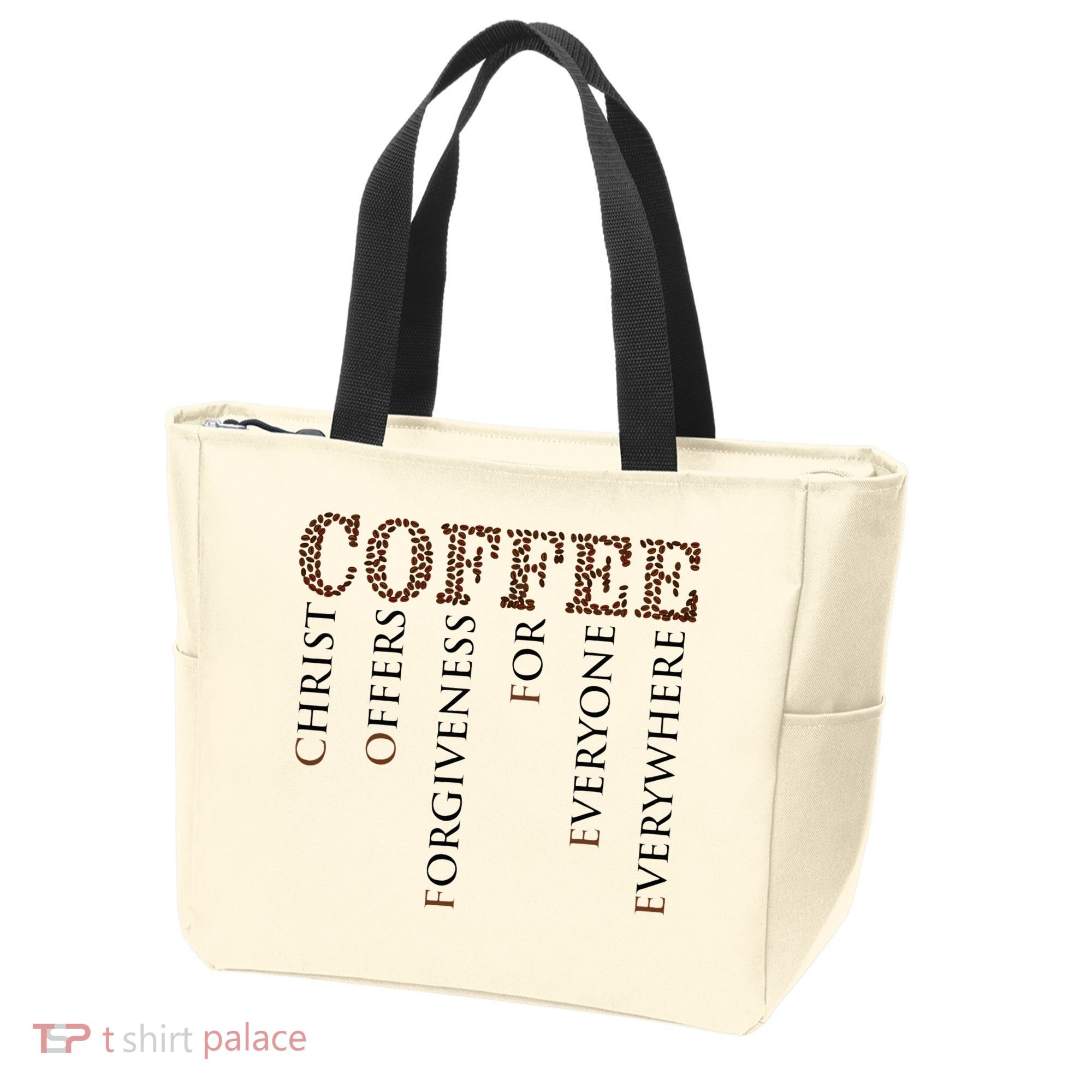 Coffee Christ Offers Forgiveness For Everyone Everywhere Tote Bag