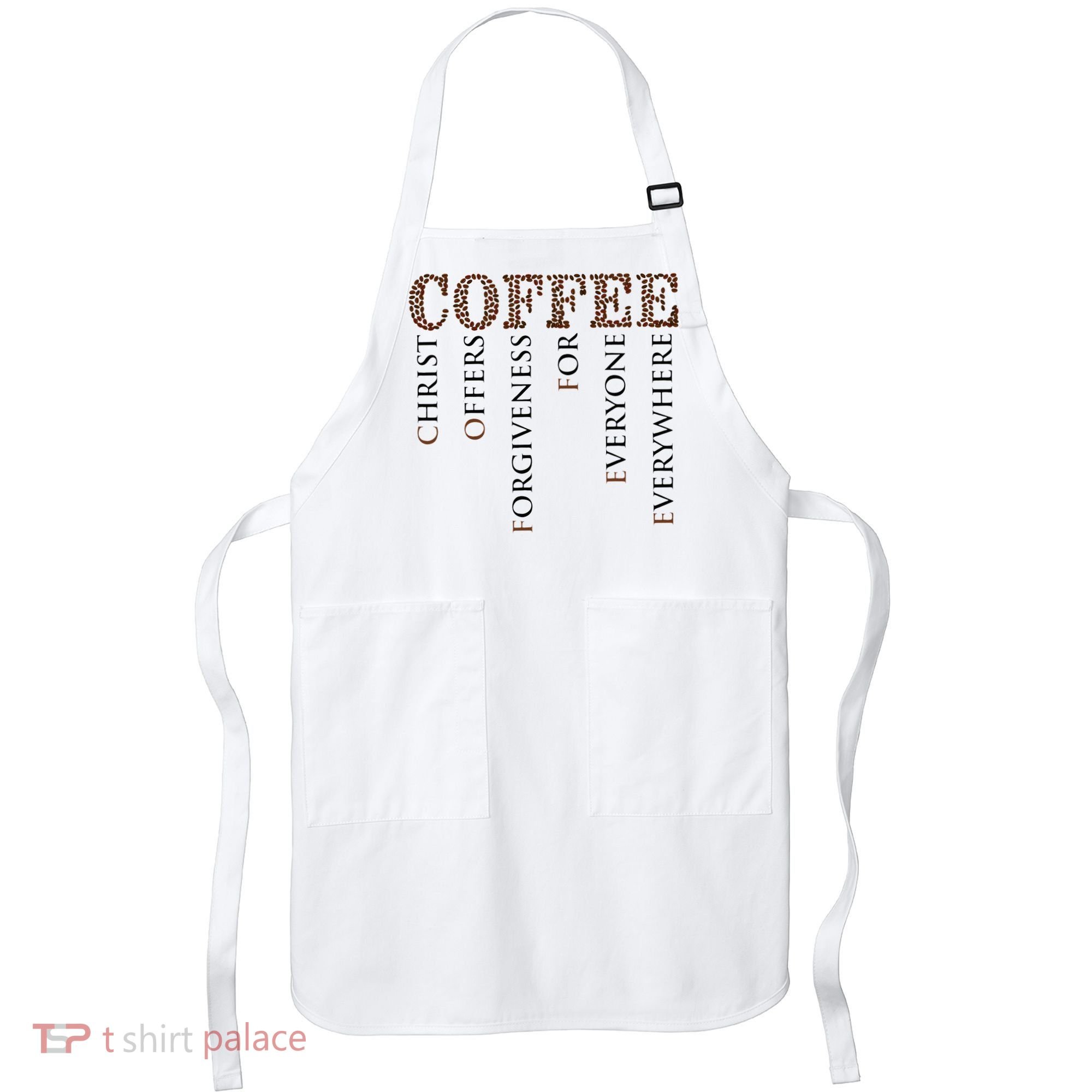 Coffee Christ Offers Forgiveness For Everyone Everywhere Apron