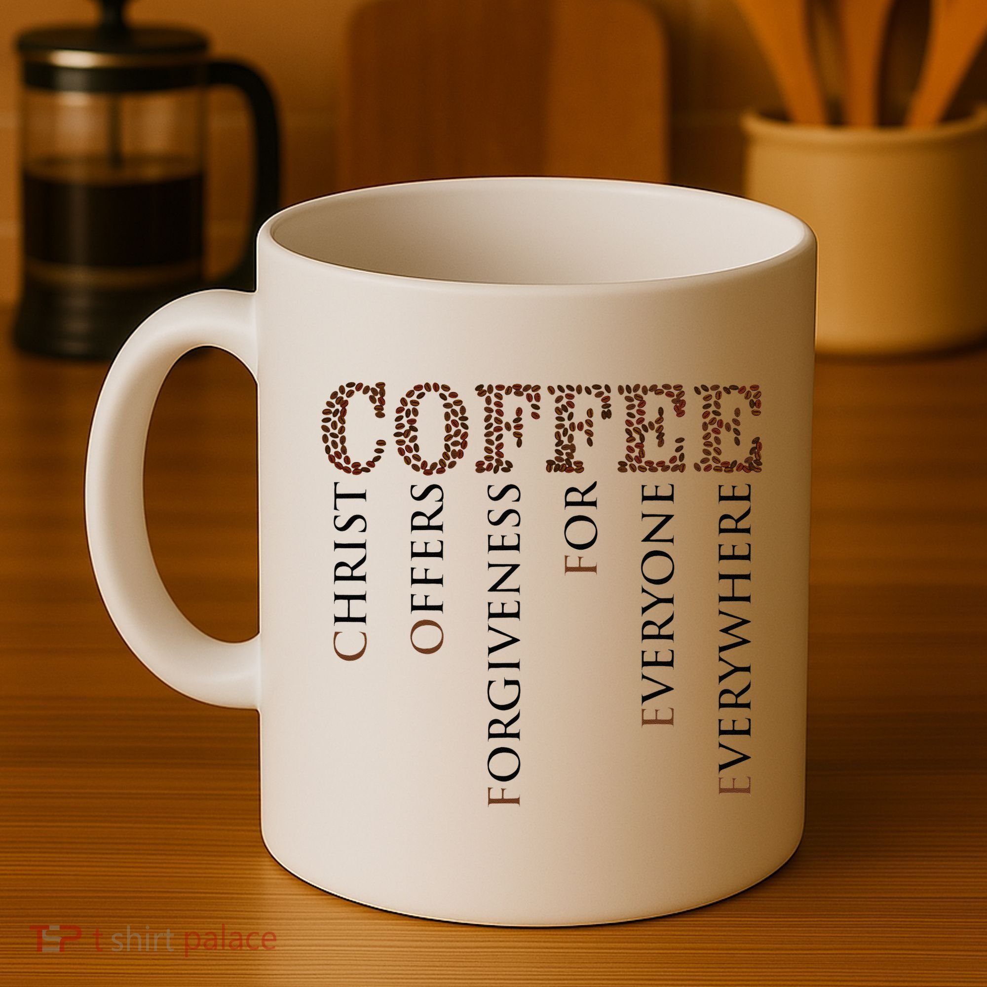 Coffee Christ Offers Forgiveness For Everyone Everywhere Coffee Mug