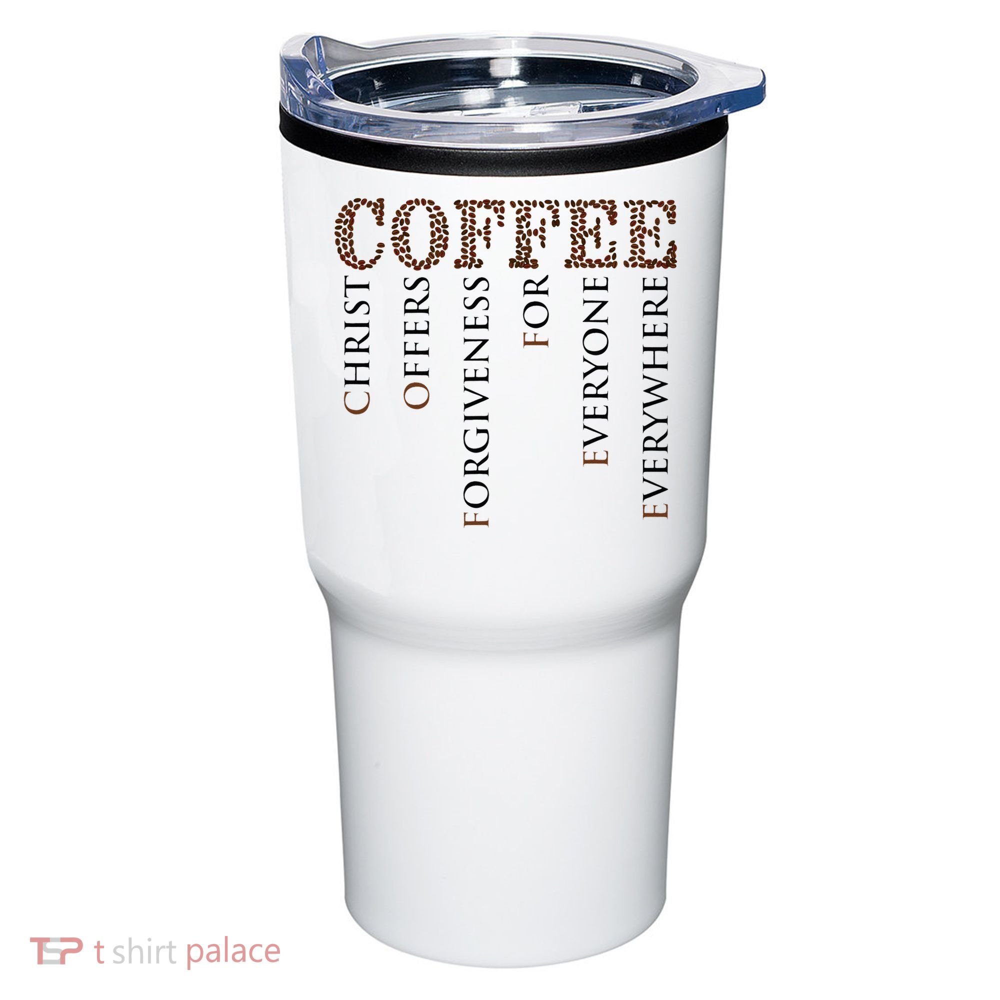 Coffee Christ Offers Forgiveness For Everyone Everywhere Tumbler