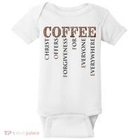 Coffee Christ Offers Forgiveness For Everyone Everywhere Baby Bodysuit thumb 0