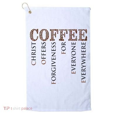 Coffee Christ Offers Forgiveness For Everyone Everywhere Golf Towel