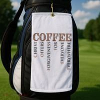 Coffee Christ Offers Forgiveness For Everyone Everywhere Golf Towel thumb 2