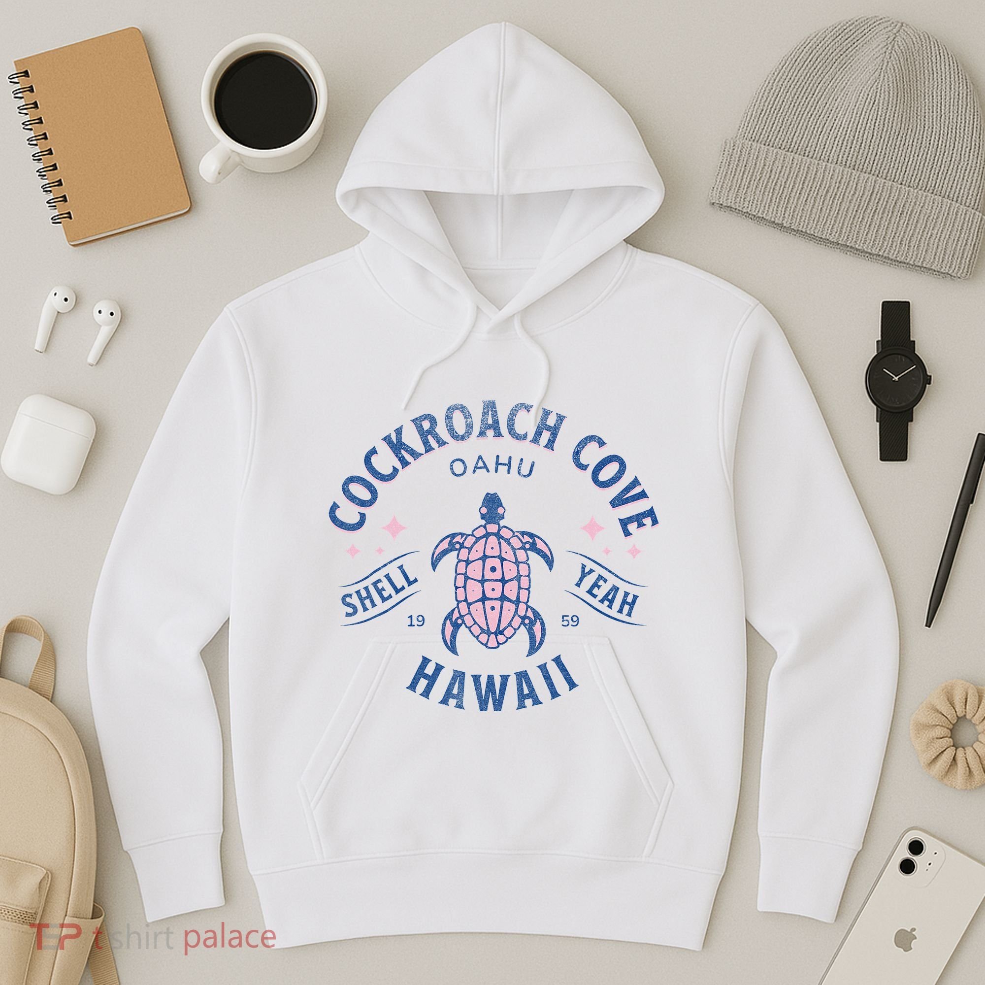 Cockroach Cove Oahu Hawaii Sea Turtle Hoodie