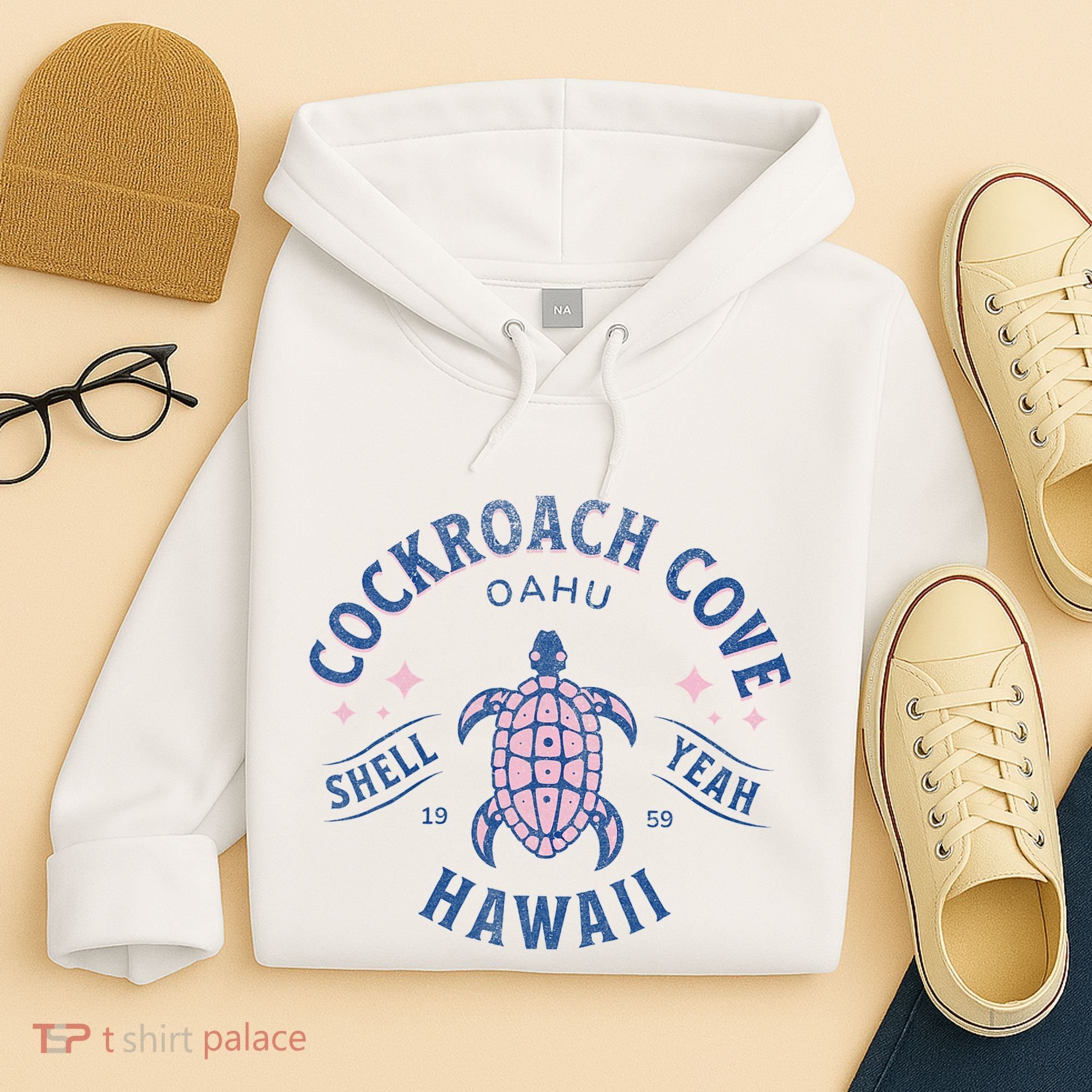Cockroach Cove Oahu Hawaii Sea Turtle Hoodie