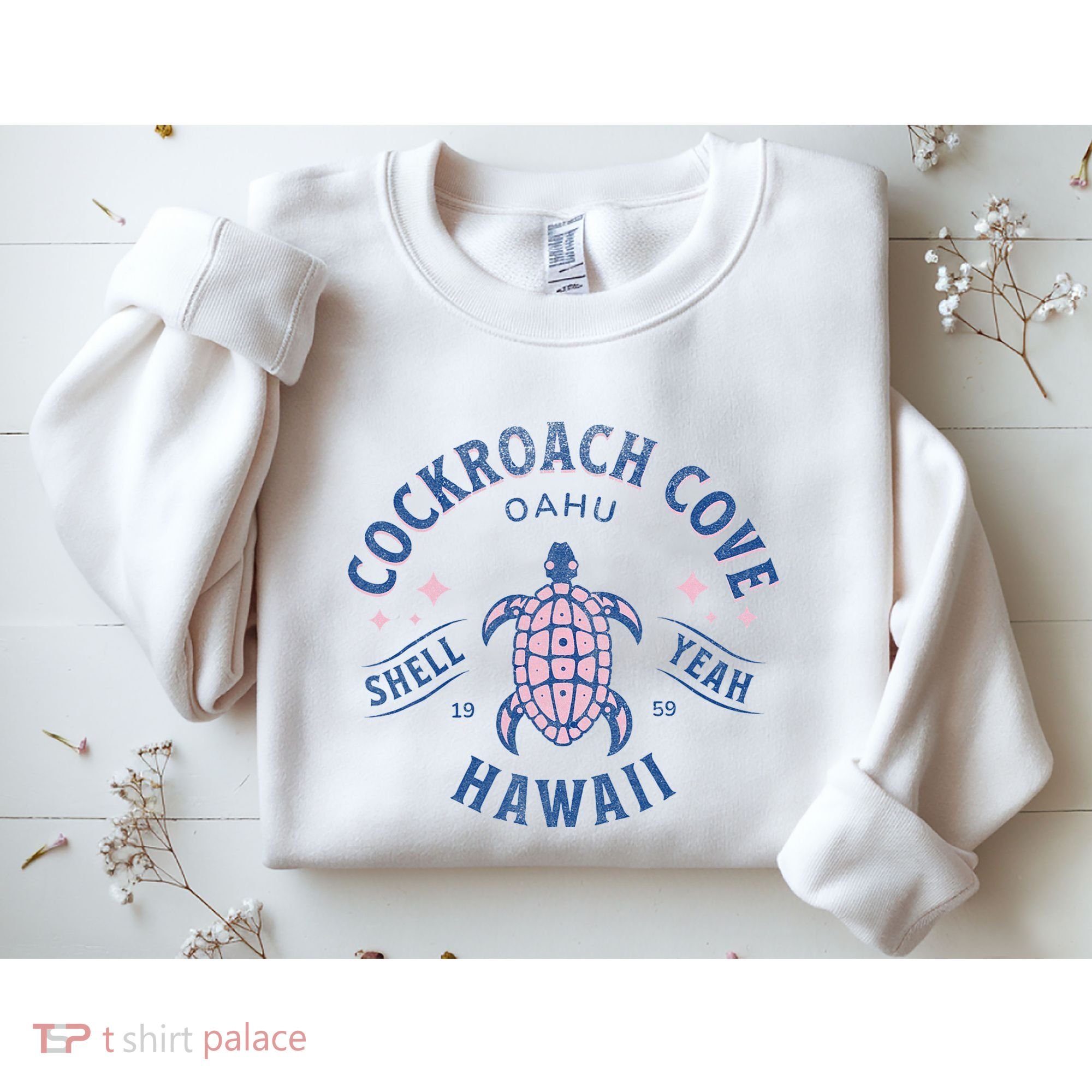 Cockroach Cove Oahu Hawaii Sea Turtle Sweatshirt