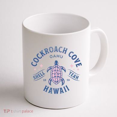 Cockroach Cove Oahu Hawaii Sea Turtle Coffee Mug back