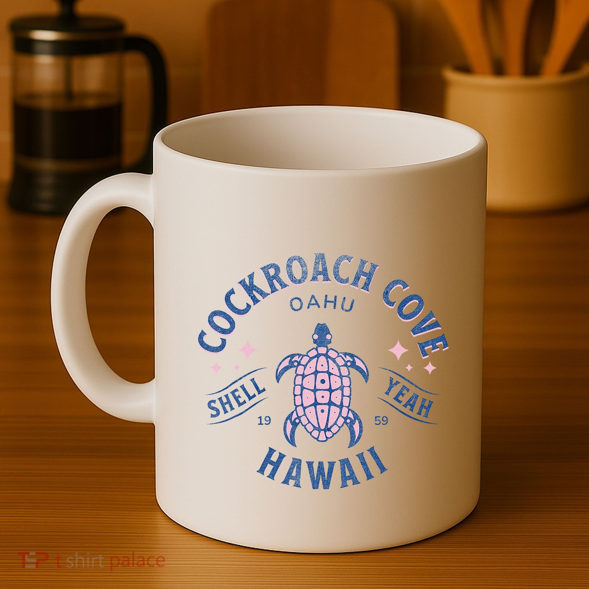 Cockroach Cove Oahu Hawaii Sea Turtle Coffee Mug