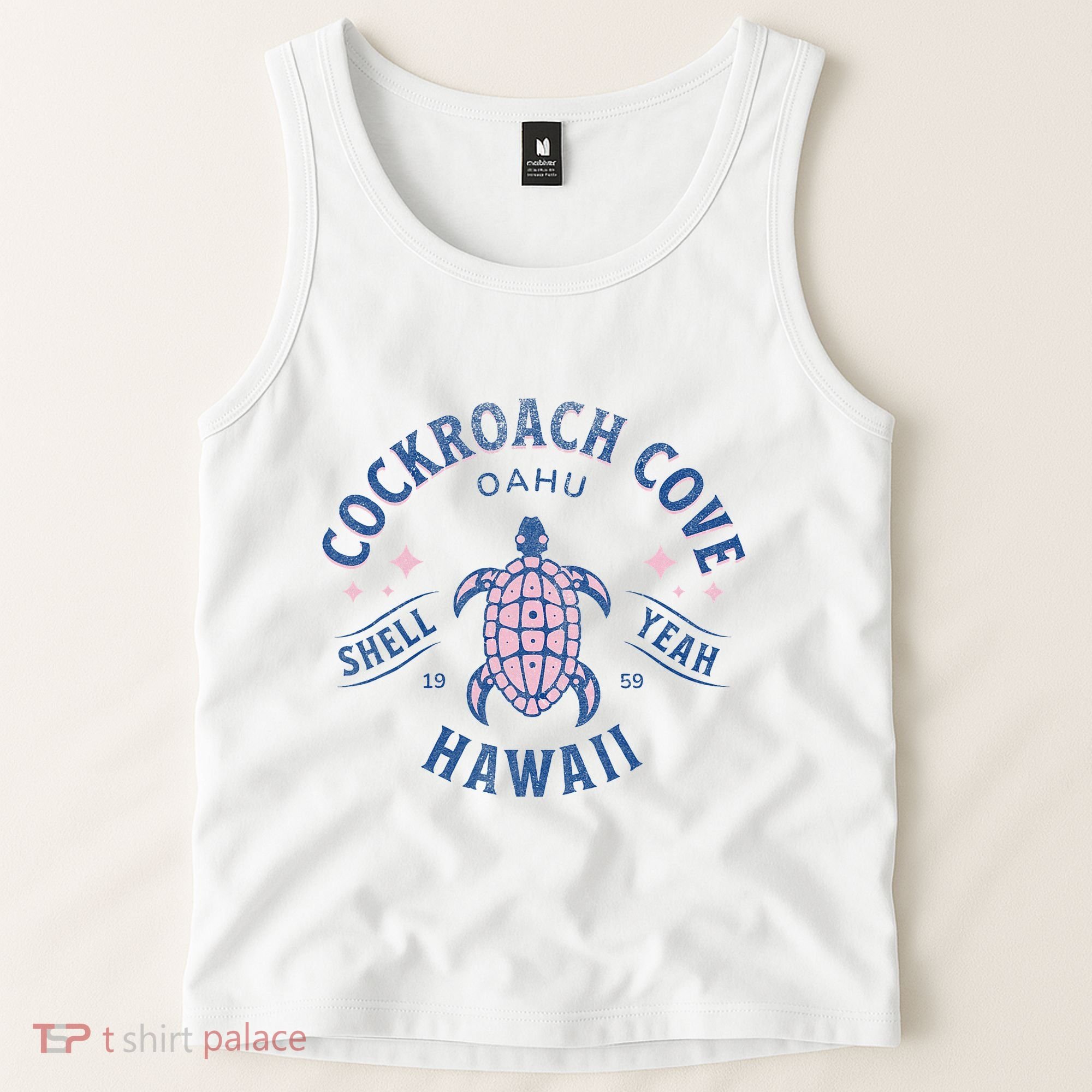 Cockroach Cove Oahu Hawaii Sea Turtle Tank Top